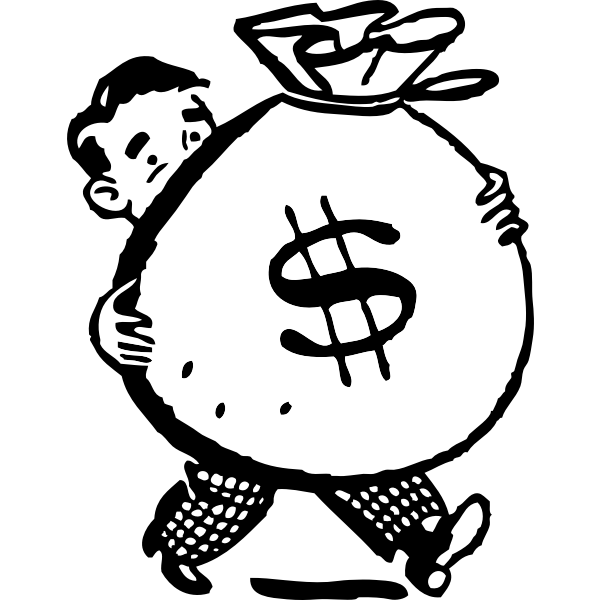 SVG Big bag of cash