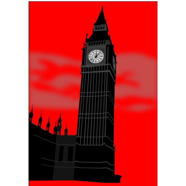 SVG Big Ben tower in London vector image