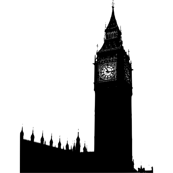SVG Big Ben vector silhouette