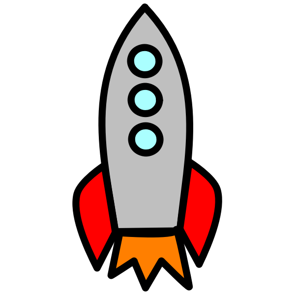 SVG Big colorful rocket