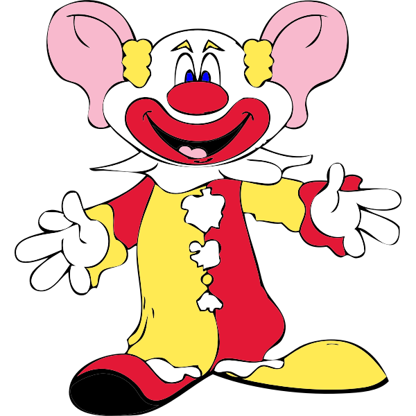 SVG big earred clown