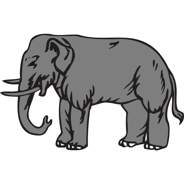 SVG Big elephant vector clip art