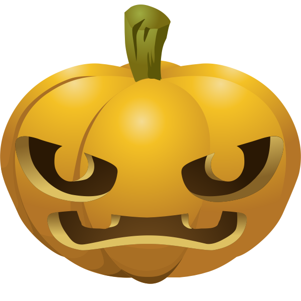 SVG Big teeth Halloween pumpkin color drawing 