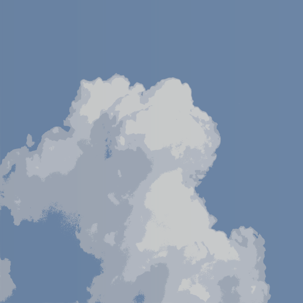 SVG Big white clouds on blue sky
