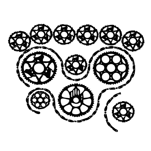 SVG bike chain vector