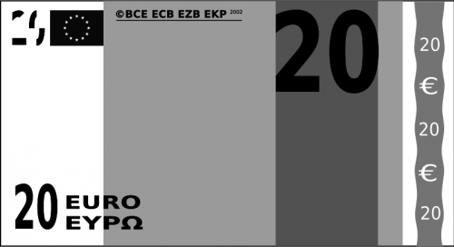 SVG Billet de banque de 20 euros