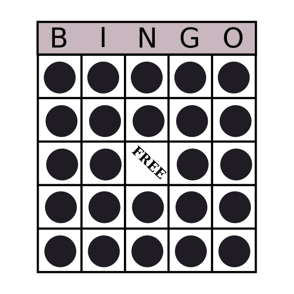 SVG Bingo card