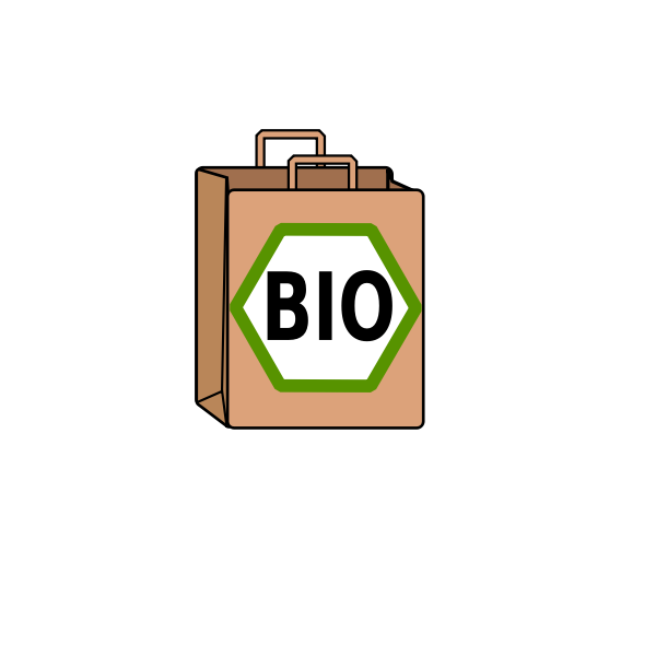 SVG Biodegradable shopping bag vector graphics