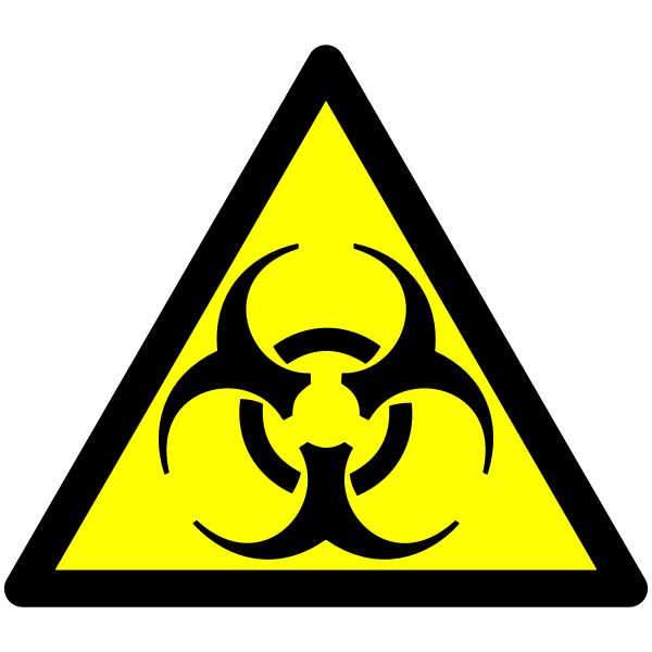 SVG Biohazard warning vector sign