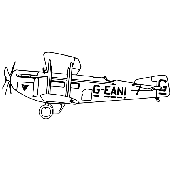 SVG Biplane outline clip art