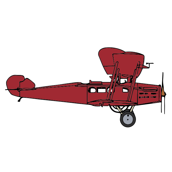 SVG Biplane red color