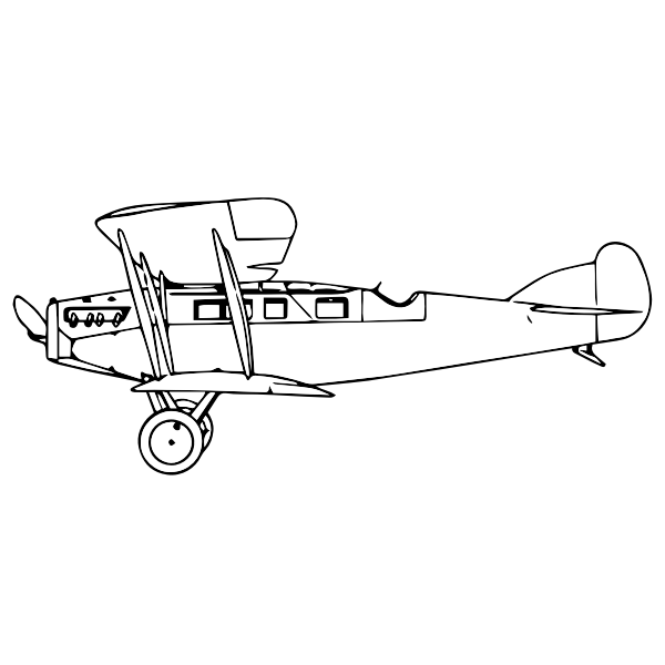 SVG Biplane silhouette art