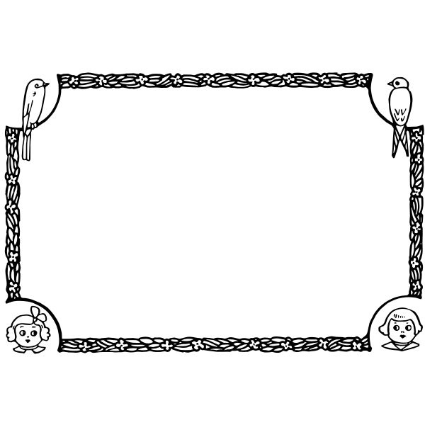 SVG Bird and child frame