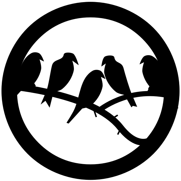 SVG Bird emblem vector clip art
