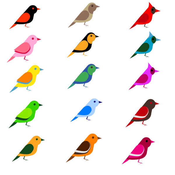 SVG Bird flying over tree with another bird on it vector drawing