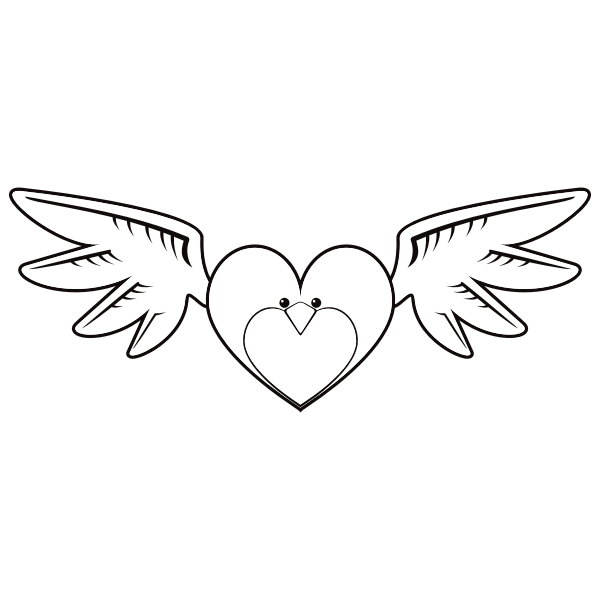 SVG Bird heart shape