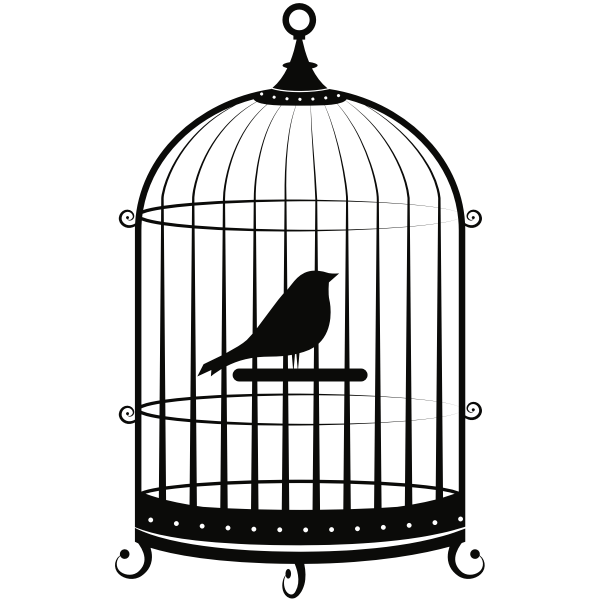 SVG Bird in cage
