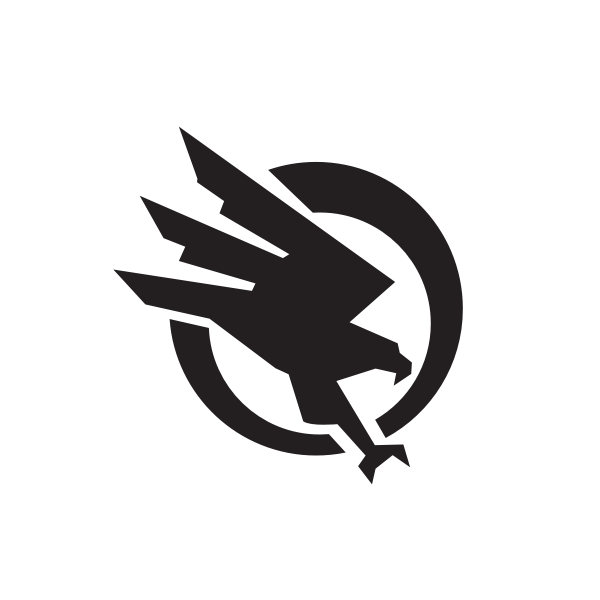 SVG Bird of prey in the circle vector illustration