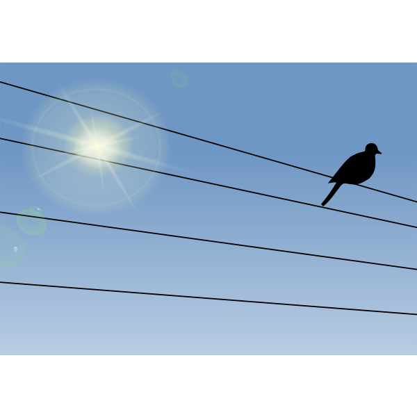 SVG Bird on a Wire - Day