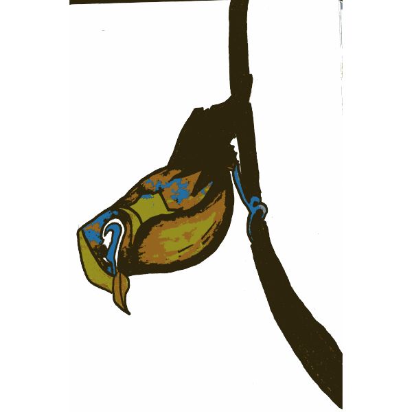 SVG Bird sitting on branch
