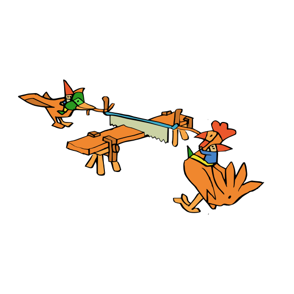 SVG Birds sawing