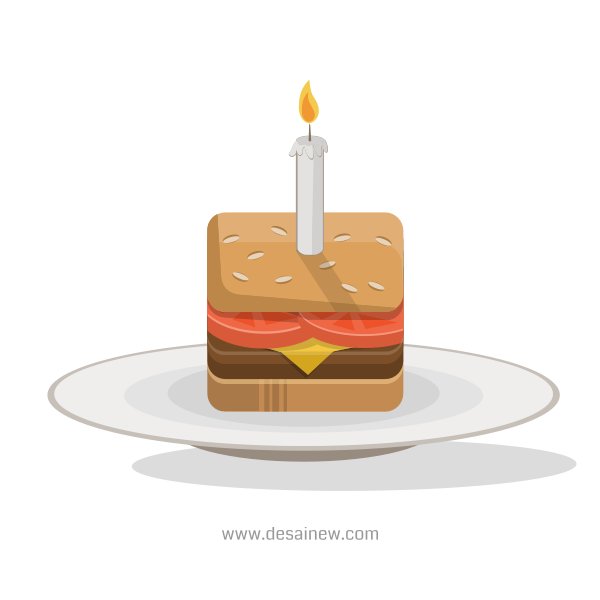 SVG Birthday burger vector clip art