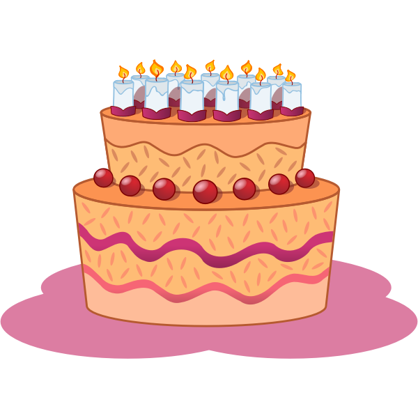 SVG Birthday cake clip art image vector
