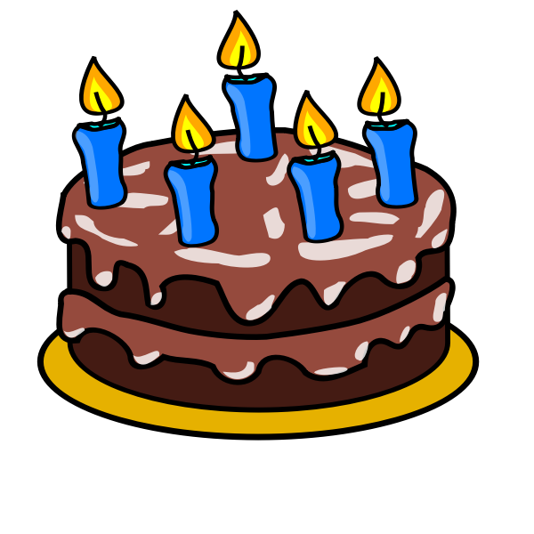 SVG Birthday cake vector drawing