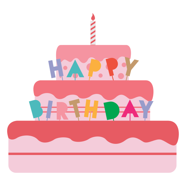 SVG Birthday cake vector illustration