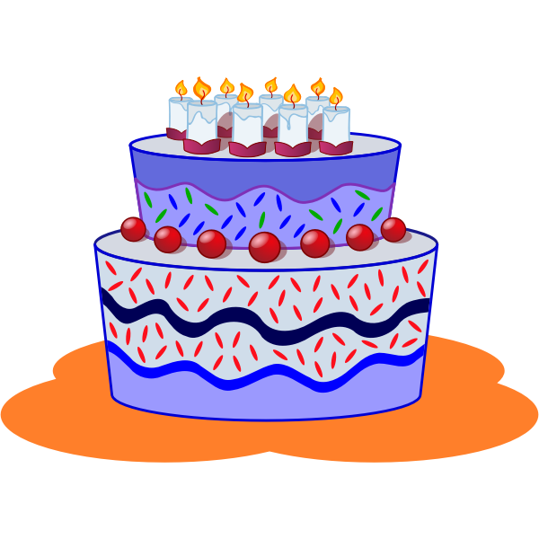 SVG Birthday cake vector image