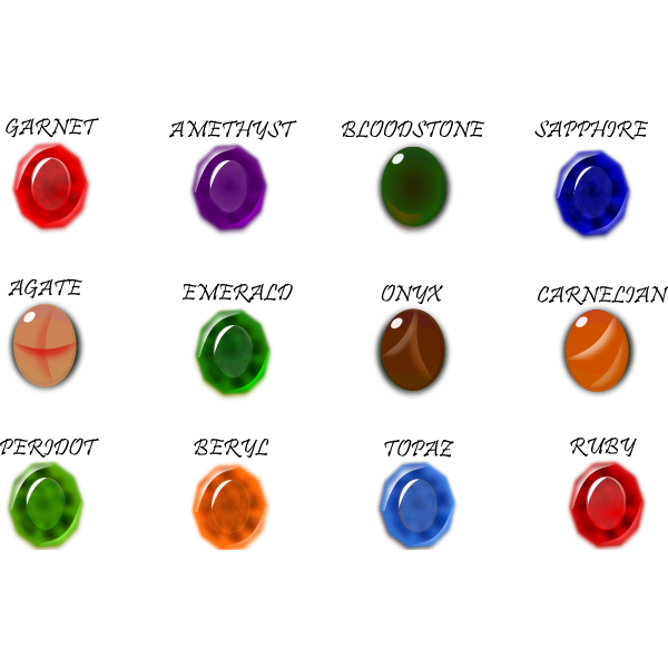 SVG Birthstones vector image