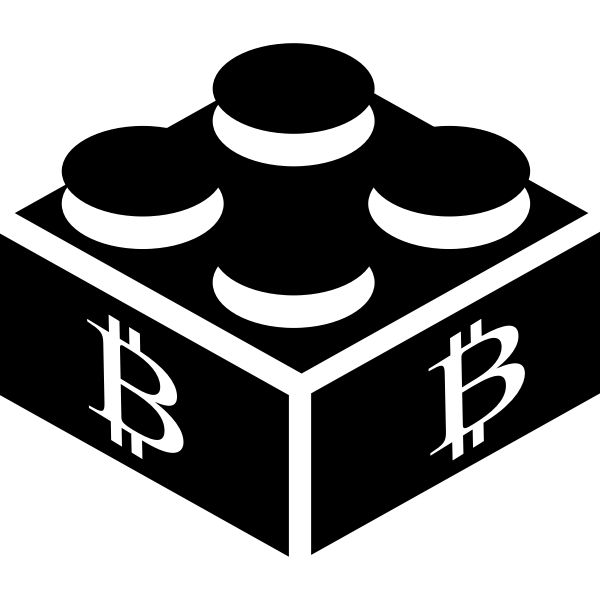 SVG Bitcoin block silhouette