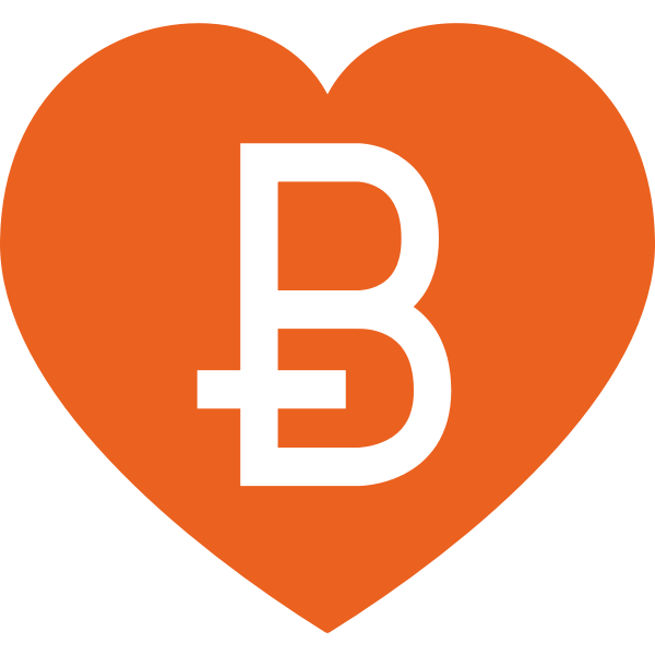 SVG Bitcoin heart symbol