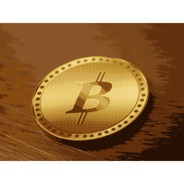 SVG Bitcoin symbol vector image