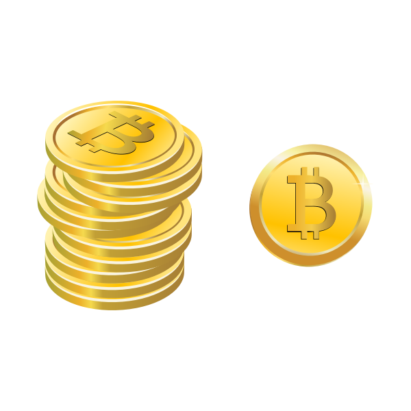 SVG Bitcoins vector image