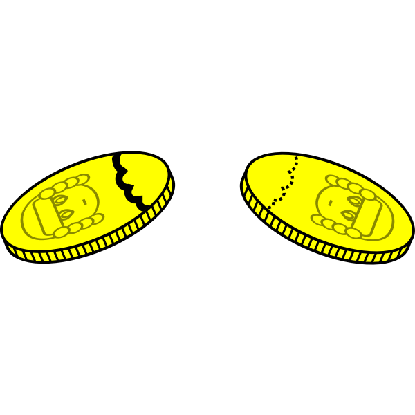 SVG Biting the money sign vector drawing