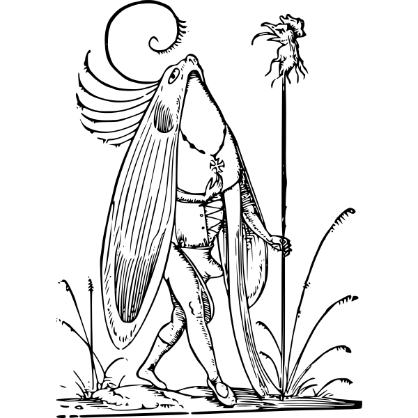 SVG Bizarre creature looking like a bird