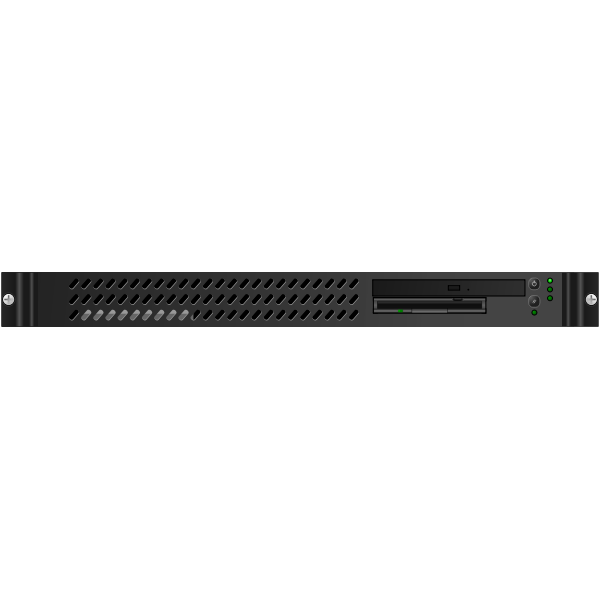 SVG Black 1U Mini-server vector image