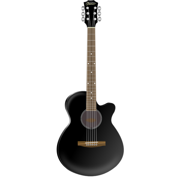 SVG Black acoustic guitar