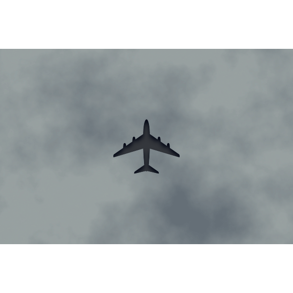 SVG Black airplane