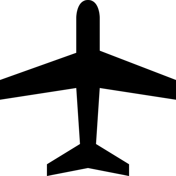 SVG Black airport icon