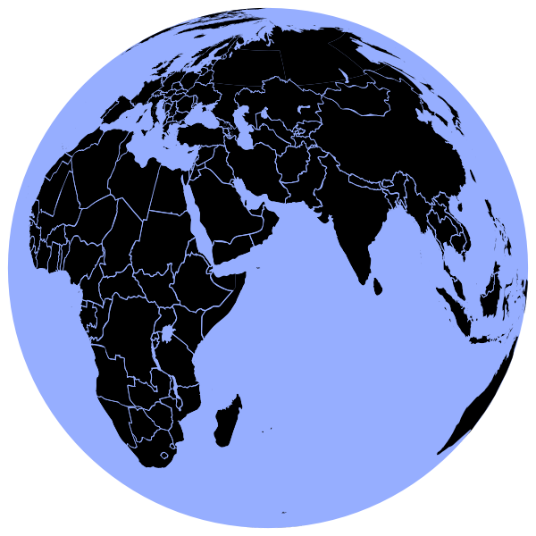 SVG Black and blue globe