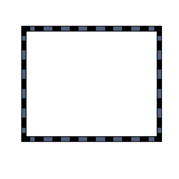 SVG Black and blue rectangular border vector illustration