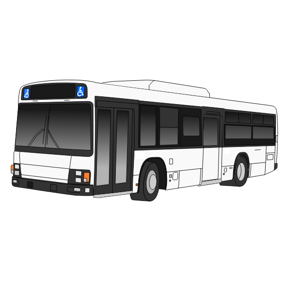 SVG Black and white autobus