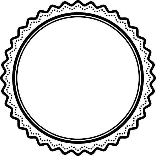 SVG Black and white badge