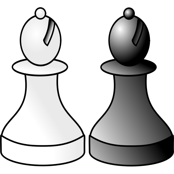 SVG Black and white bishop