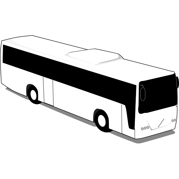SVG Black and white bus