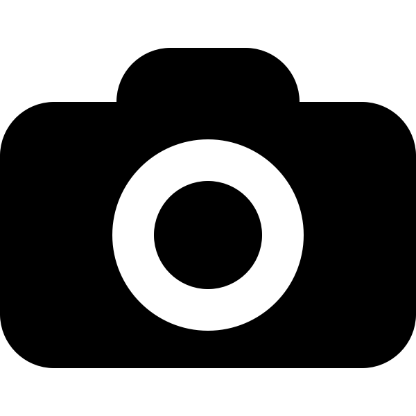 SVG Black and white camera pictogram vector image