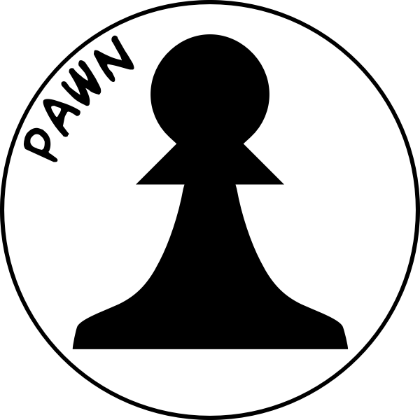 SVG Black and white chess pawn