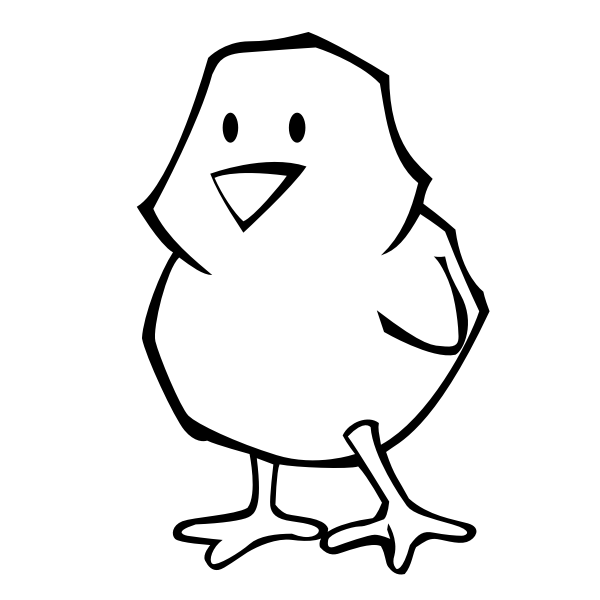 SVG Black and white chicken